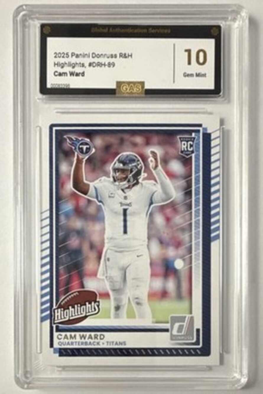 Panini 2025 Donruss Rookies & Highlights Cam Ward Titans RC DRH-89 GAS 10